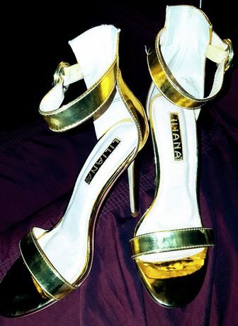 Sandale noi aurii LILIANA mas. 39 cumparate din SUA