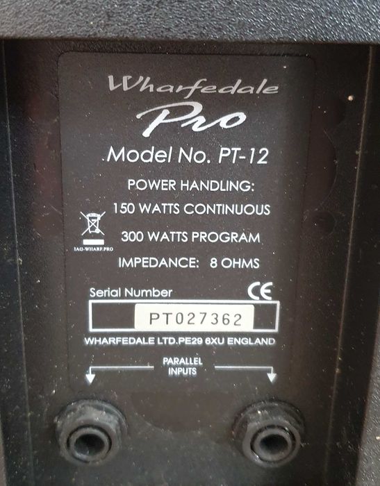 Wharfedale Pro PT-12 12"  пасивни тонколони английски професионални