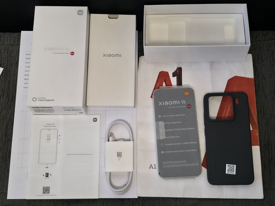 ЧИСТО НОВ 256GB Xiaomi 15 5G А1 Гаранция 2027 WHITE / Бял