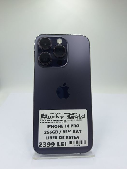 Iphone 14 Pro 256gb 85% bat liber de rețea #49400