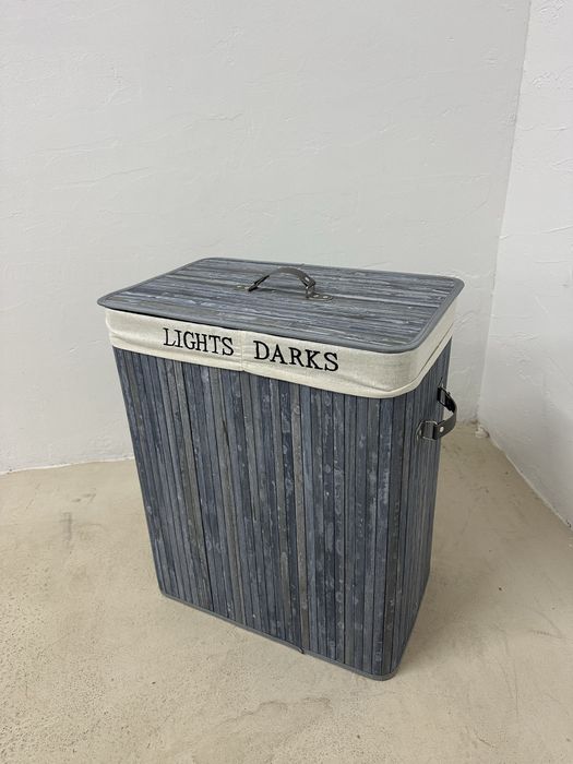 Кош за пране HOMCOM, бамбуков, 100L