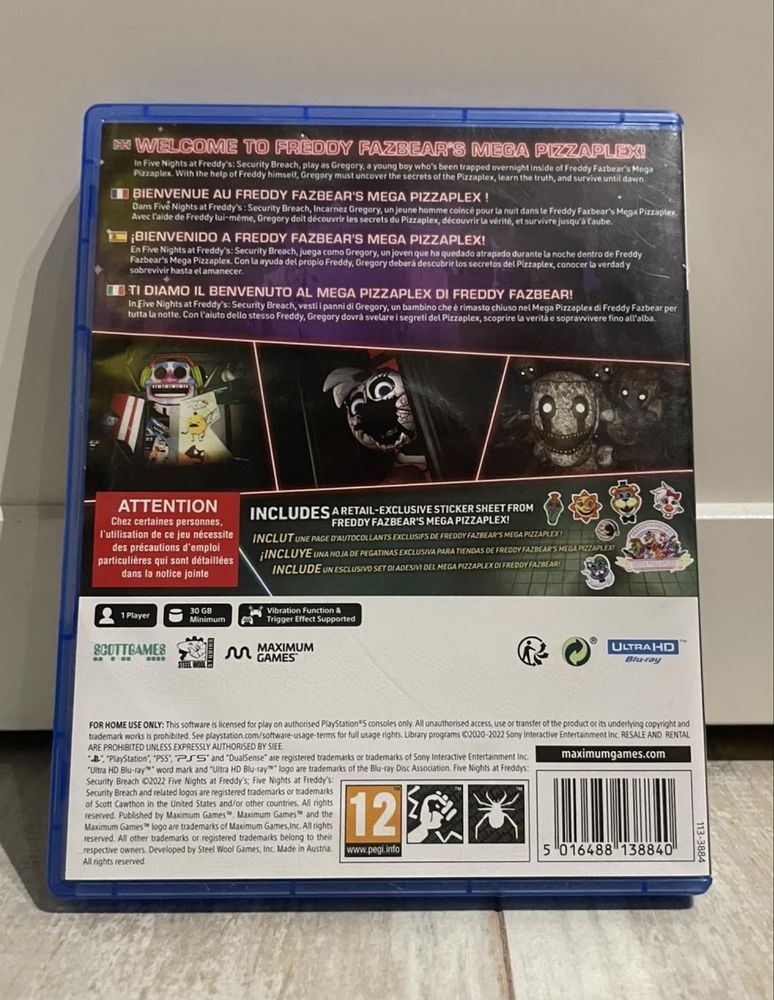 PS5 FNAF Security Breach