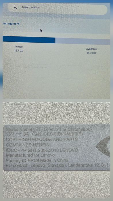 vand laptop Lenovo 14e Chromebook..14 inch..baterie 6 ore.