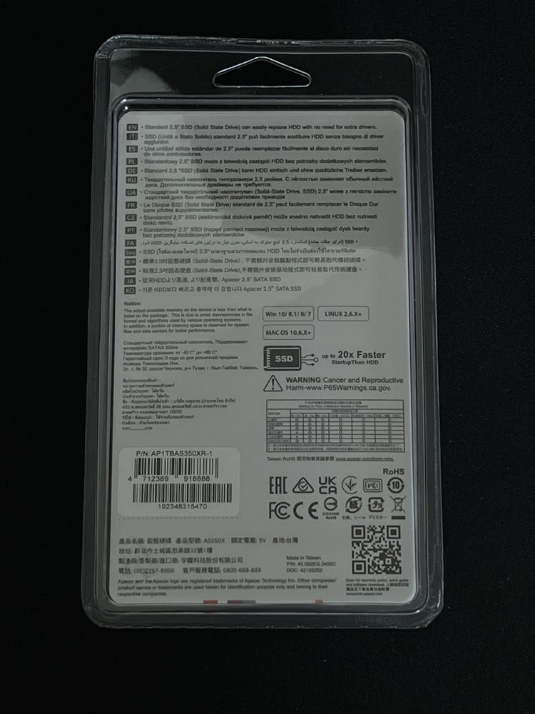 1TB SSD • Aspacer 2.5" SATA III 6Gb/s