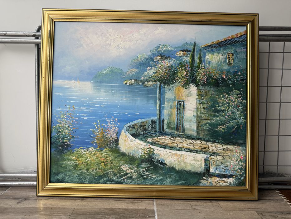 Маслена картина “Средиземноморски пейзаж”, Френски внос, 59*67 см