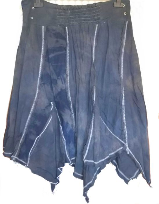 Fusta Unicat deosebita asimetrica colturi cu franjuri tinte dantela