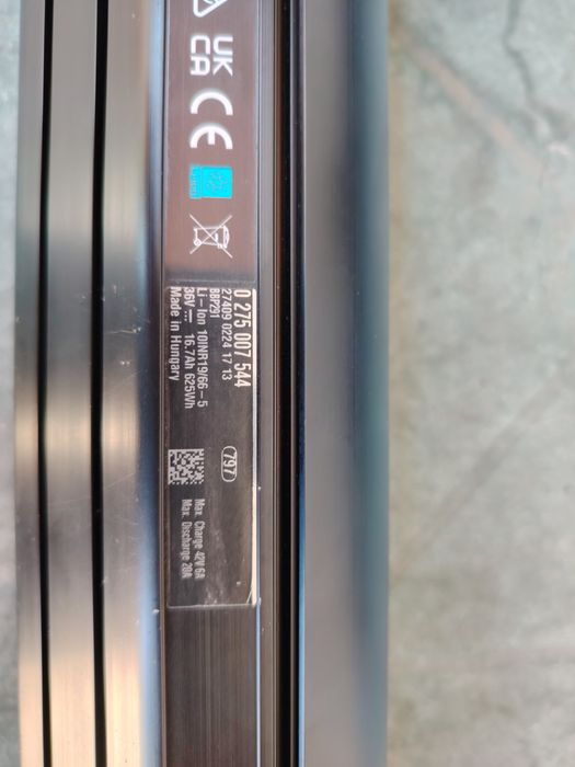 Baterie Powertube Bosch 625 Verticală