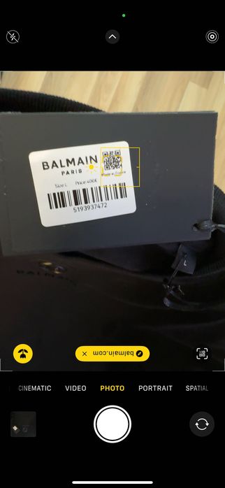 Balmain-Автентична чисто нова мъжка тениска Л размер