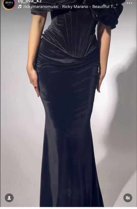 Черное вечерние платье