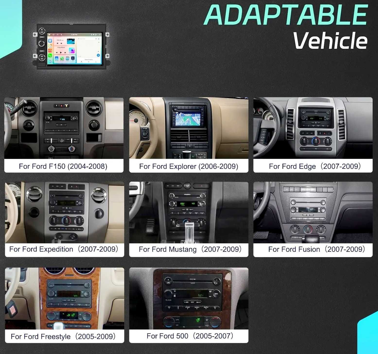 Мултимедия за FORD F150 F250 F350 Escape Focus Mustang Навигация 2DIN