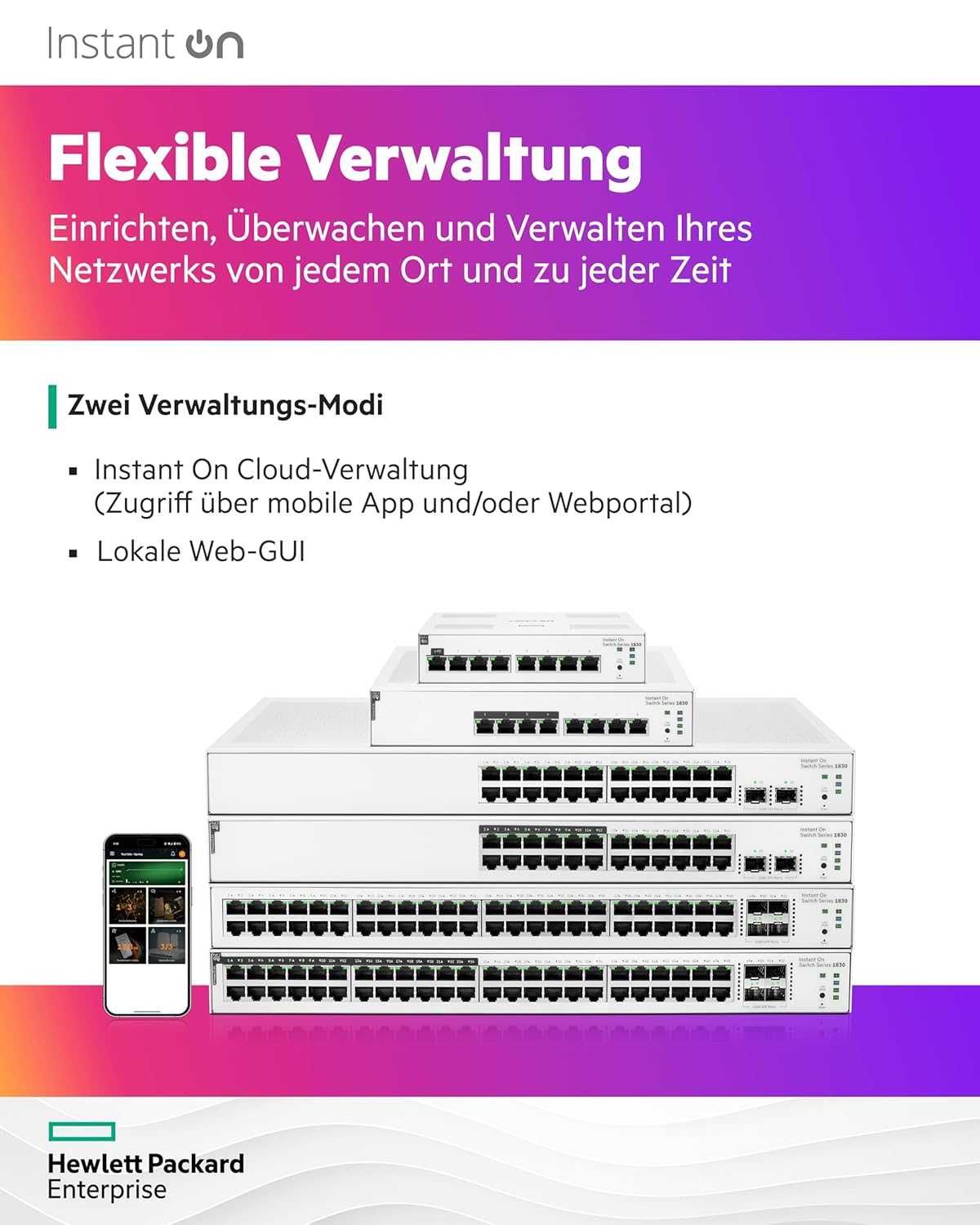 Чисто нов Aruba a Hewlett Packard Enterprise Instant On Switch серия..