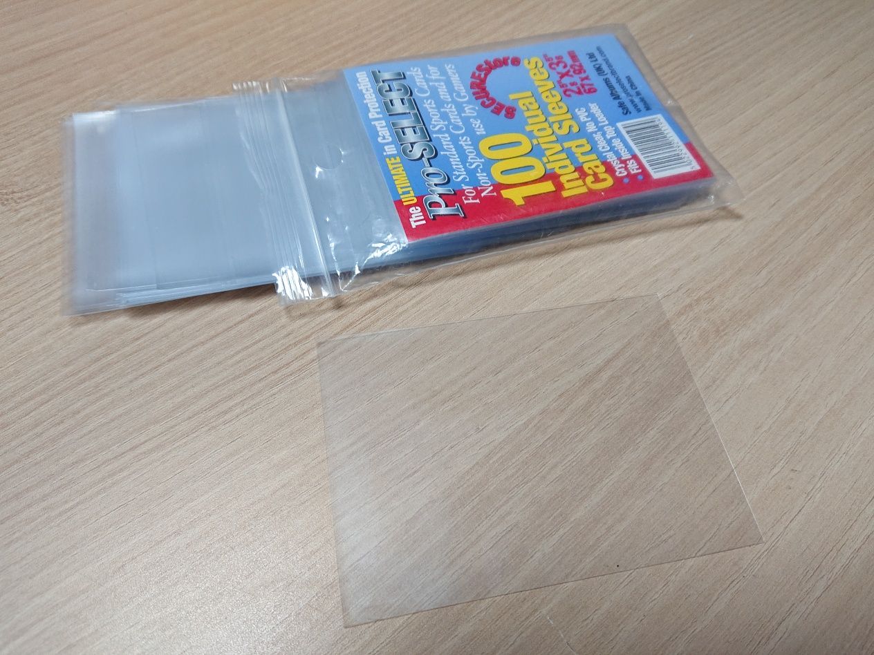 Protectie carduri de colectie card sleeves 100 bucati - crystal clear