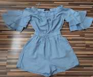 (XS) ZARA гащеризон лен и памук