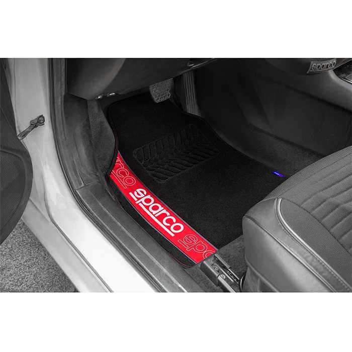 Стелки мокет Sparco  4бр комплект Червено