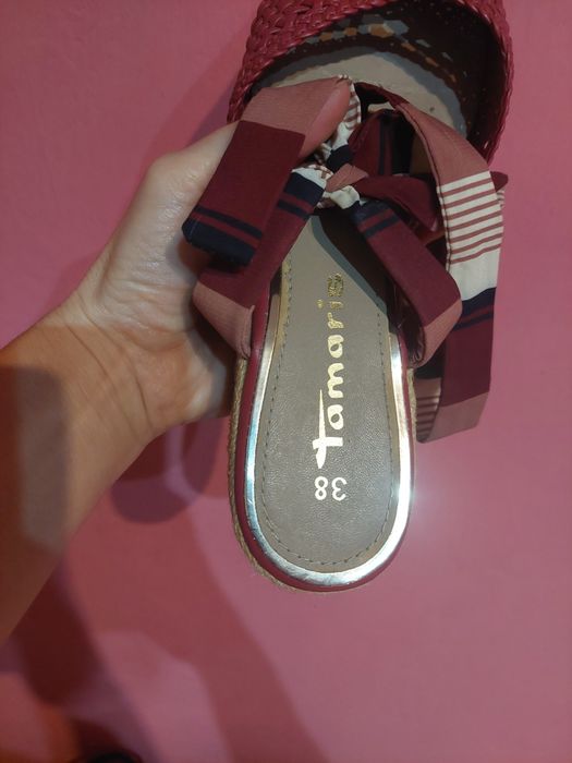 Pantof tip sandala cu panglică TAMARIS