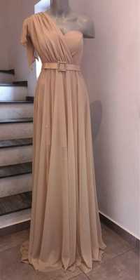 Rochie de eveniment lunga nude