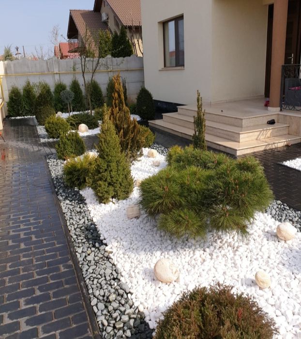 Depozit Piatra marmura alba thasos decorativa curte gradina flori firm