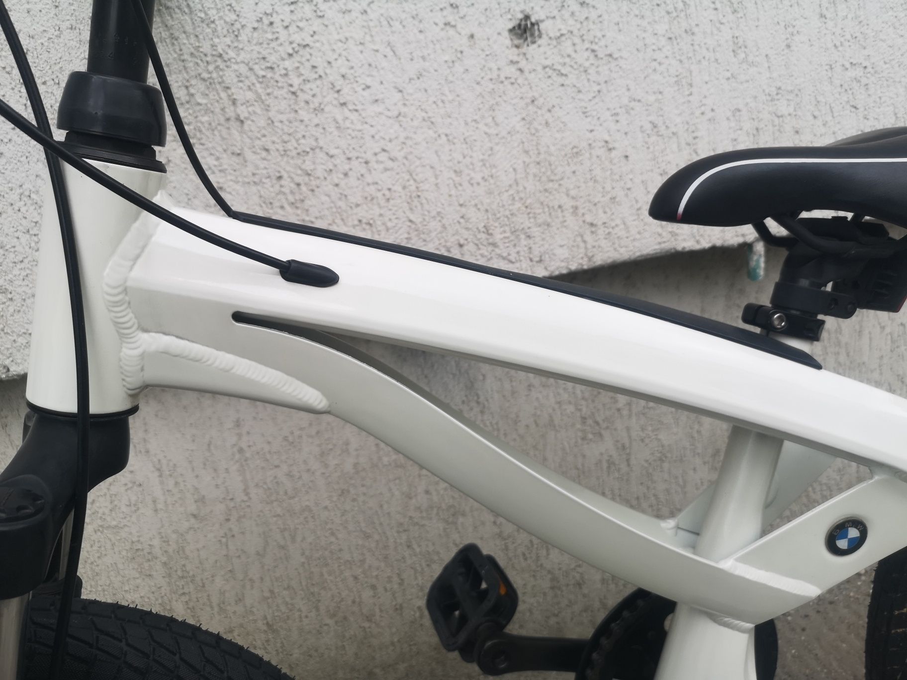 Bicicleta copii BMW JUNIOR 20 Zoll frane disc alb perlat 6-9 ani