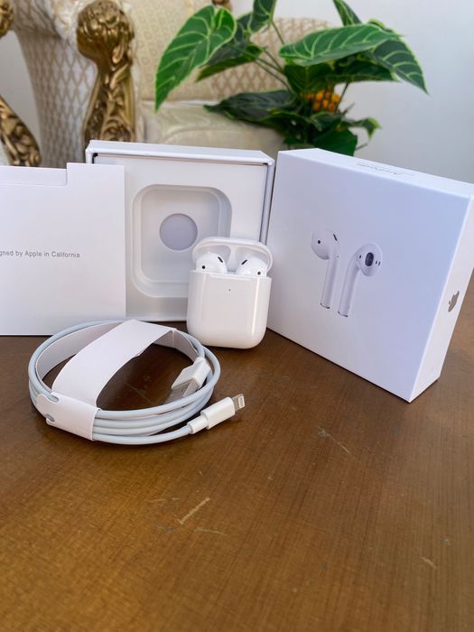 AirPods 2 - Stare excelentă! Noi cutie + cablu