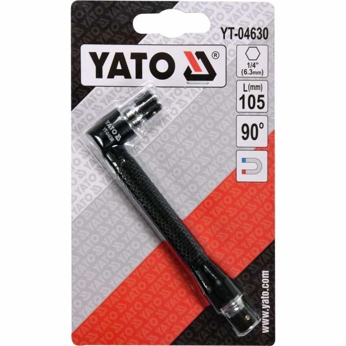 Адаптер за битове, ъглов, YATO 105 мм, 1/4", 90° - EURO YT 04630
