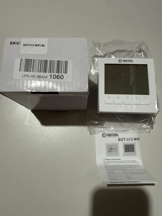 Termostat Beok TDR89W-Wifi-WP centrala,boiler,pardoseala,incalzire gaz