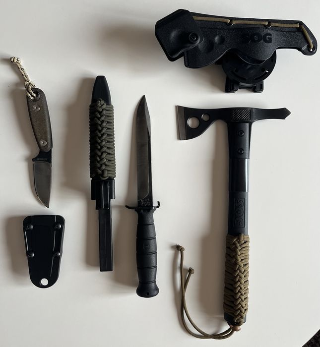 SOG Fast hawk,Esee Izula 2,Glock Field Knife 78
