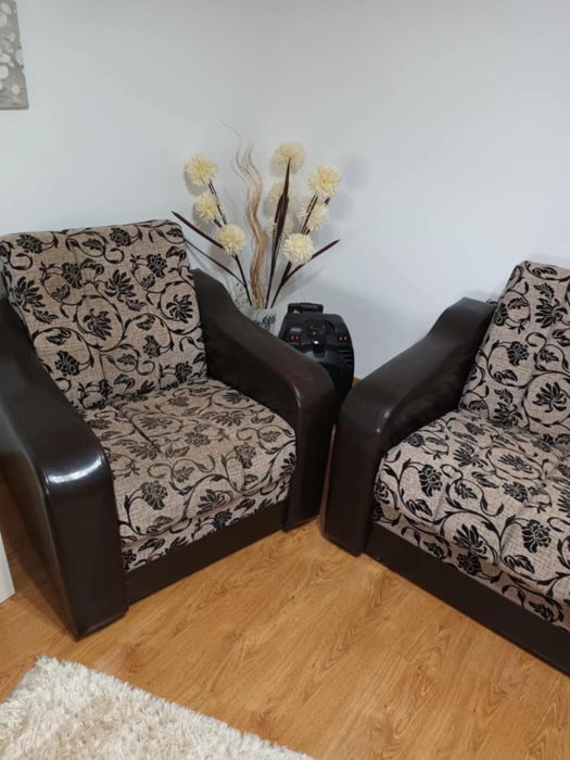 Canapea rabatabila + 2 fotolii