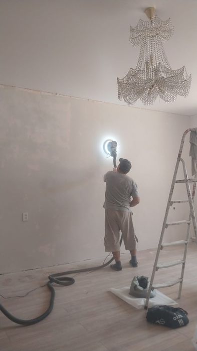 Шпатлёвка стен потолков,