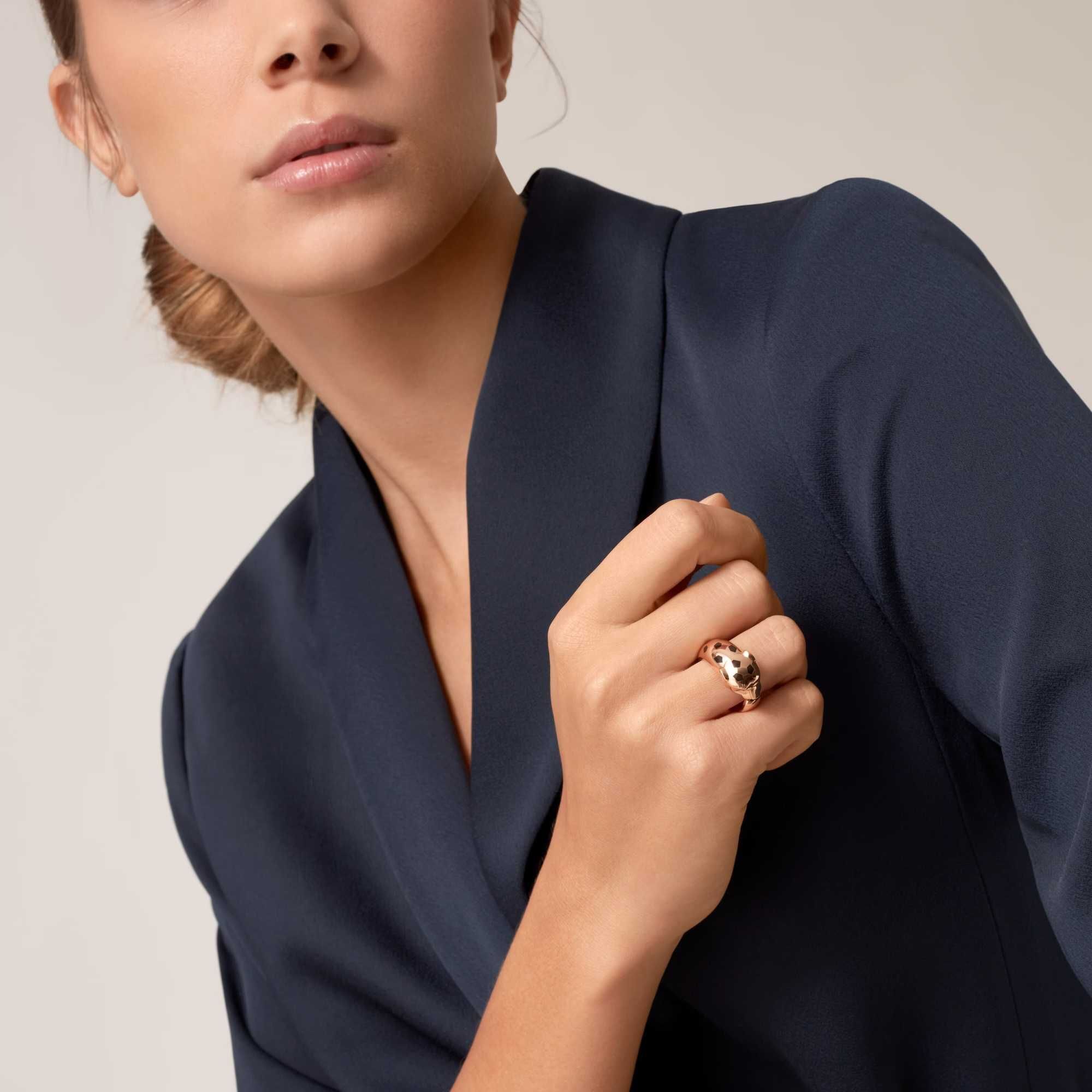 CARTIER Panthere de Cartier Rose Gold Black Дамски Пръстен