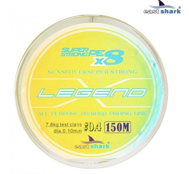 Шнур EastShark Legend X8 150м 0,10мм #0,4 желтый
