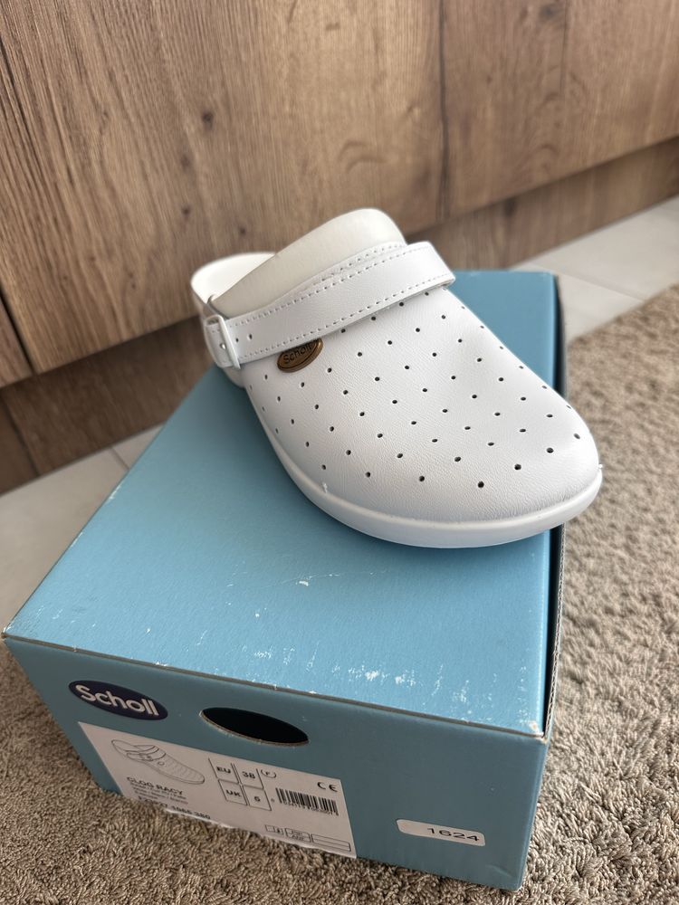 Saboti ortopedici dama Scholl Clog Racy piele cu brant anatomic Noi