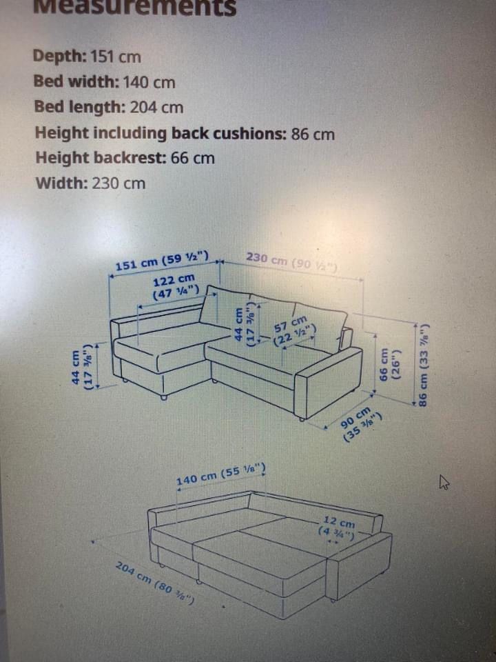 Сив диван Friheten (IKEA)