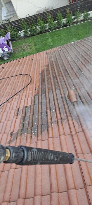Spalare, Sablare, Curatare acoperis tigla pavaj