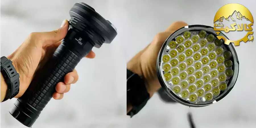 Lanterna Profesionala cea mai puternica 100w 55led xhp70 6 acumulatori