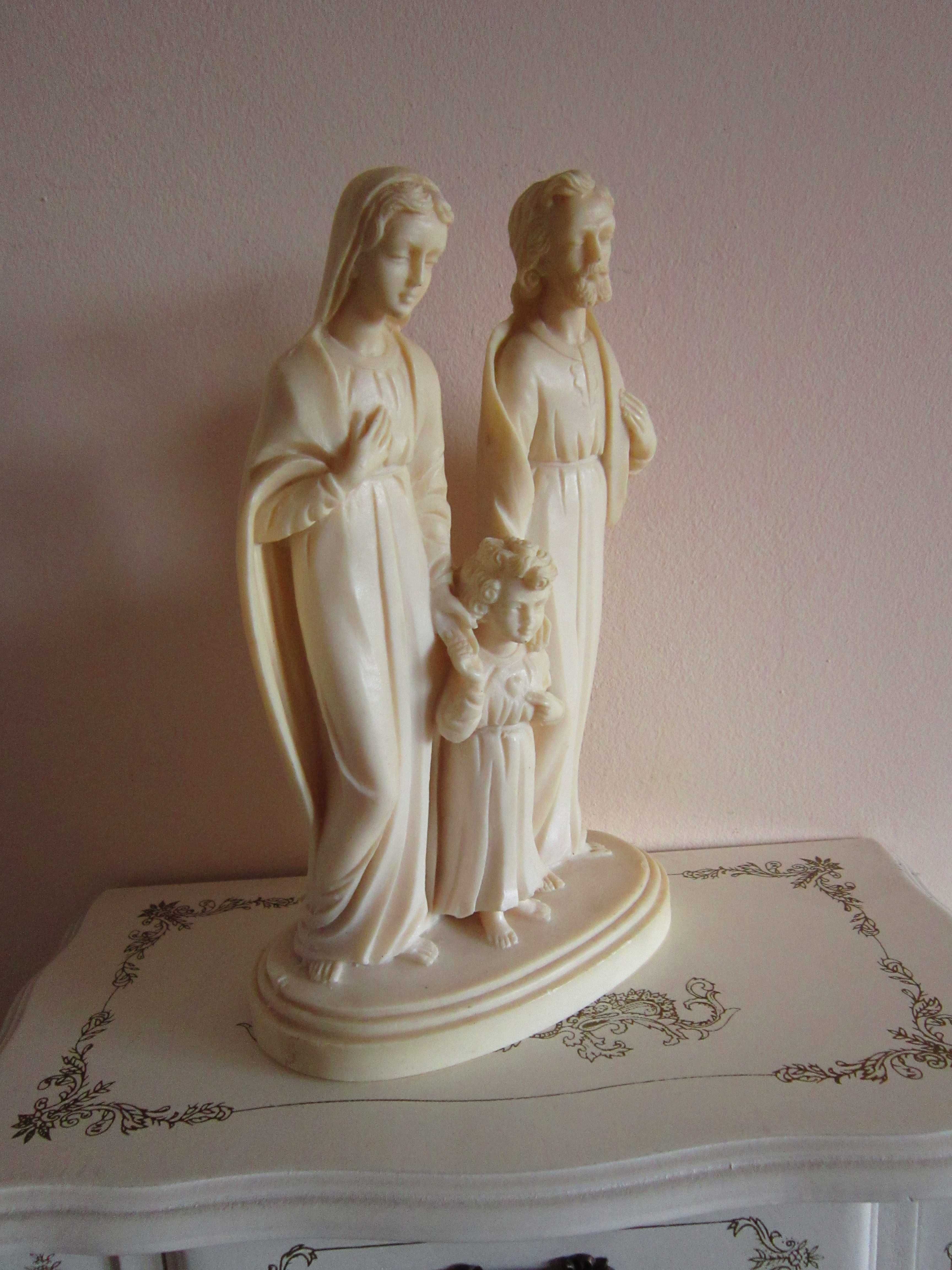 cadou rar Familia Sfanta - Maria,Iosif si Isus sculptura alabaster1960