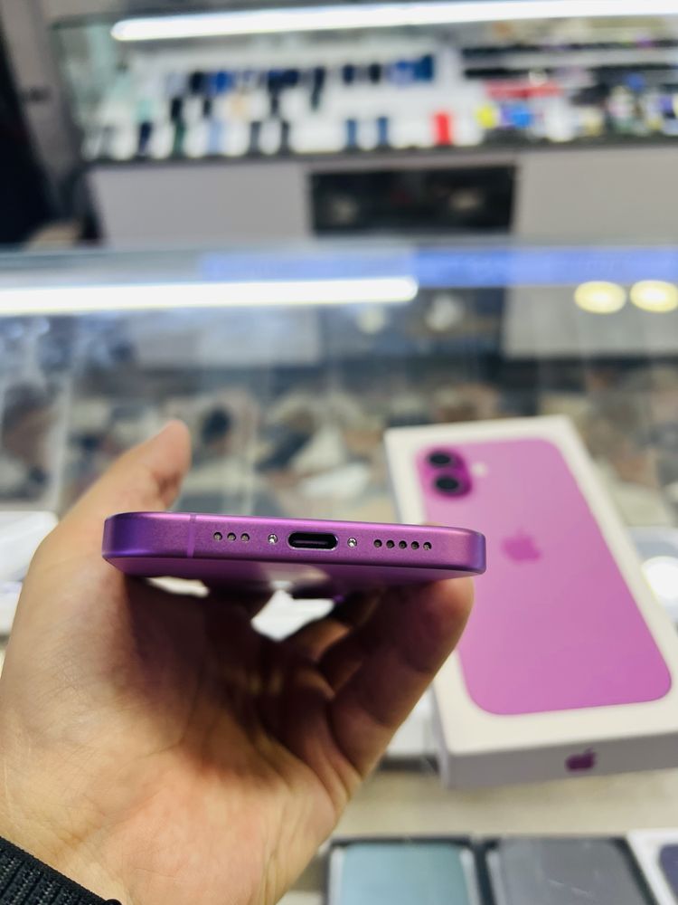 iPhone 16  128 gb pink rangi yengide 100%