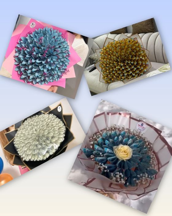 Денежный букет, подарок в баблс