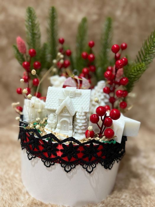 Lumanari parfumate / marturii si aranjamente florale din soia