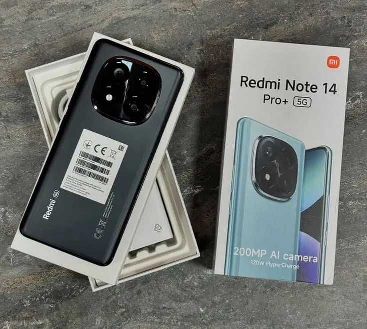 Redmi Note 14 Pro+ 5G 8/256GB Midnight Black. Янги!