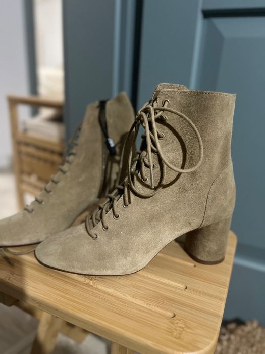Botine Zara piele întoarsă noi 36