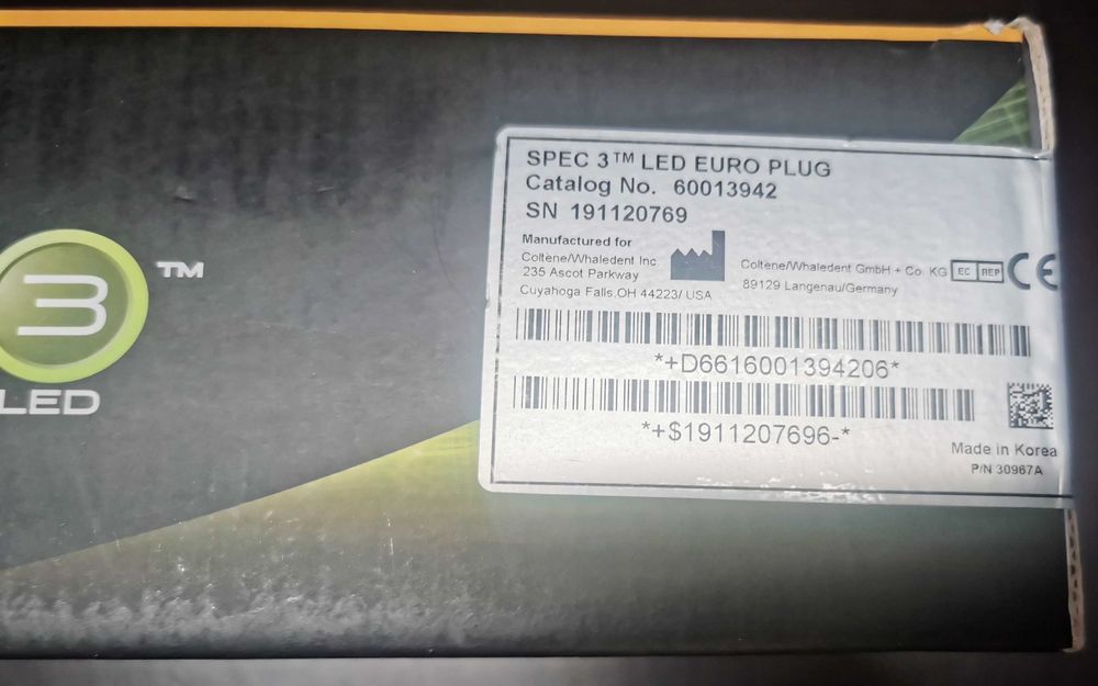 2 buc Lampa LED Fotopolimerizare si pentru albit Coltene SPEC 2 NOI