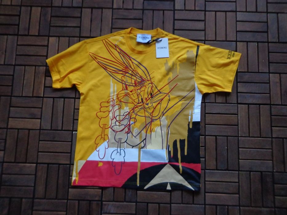 Мъжка тениска Iceberg Yellow Ivory Cartoon размери M, L