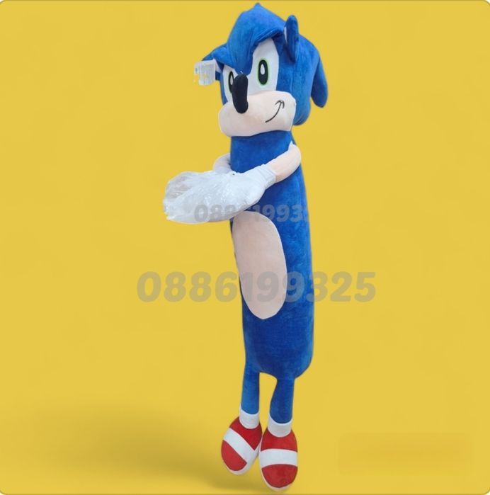 Голяма плюшена играчка Соник, 110см Sonic плюшен голям
