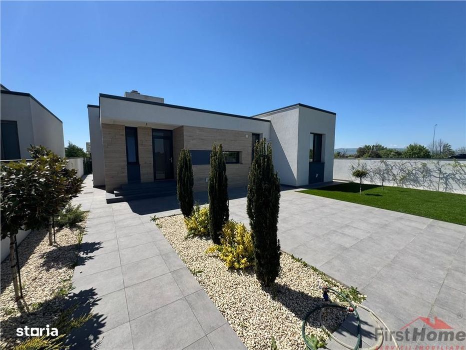 Casa parter NOUA, livada,130 mp utili, 490 mp teren,MOBILATA,UTILATA