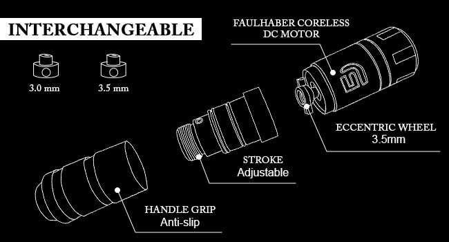NOU, aparat de tatuat EZ Gazer, cu motor Faulhaber, 2 came 3 + 3.5 mm