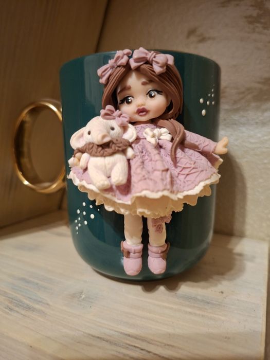 Ръчно декорирани чаши с полимерна глина