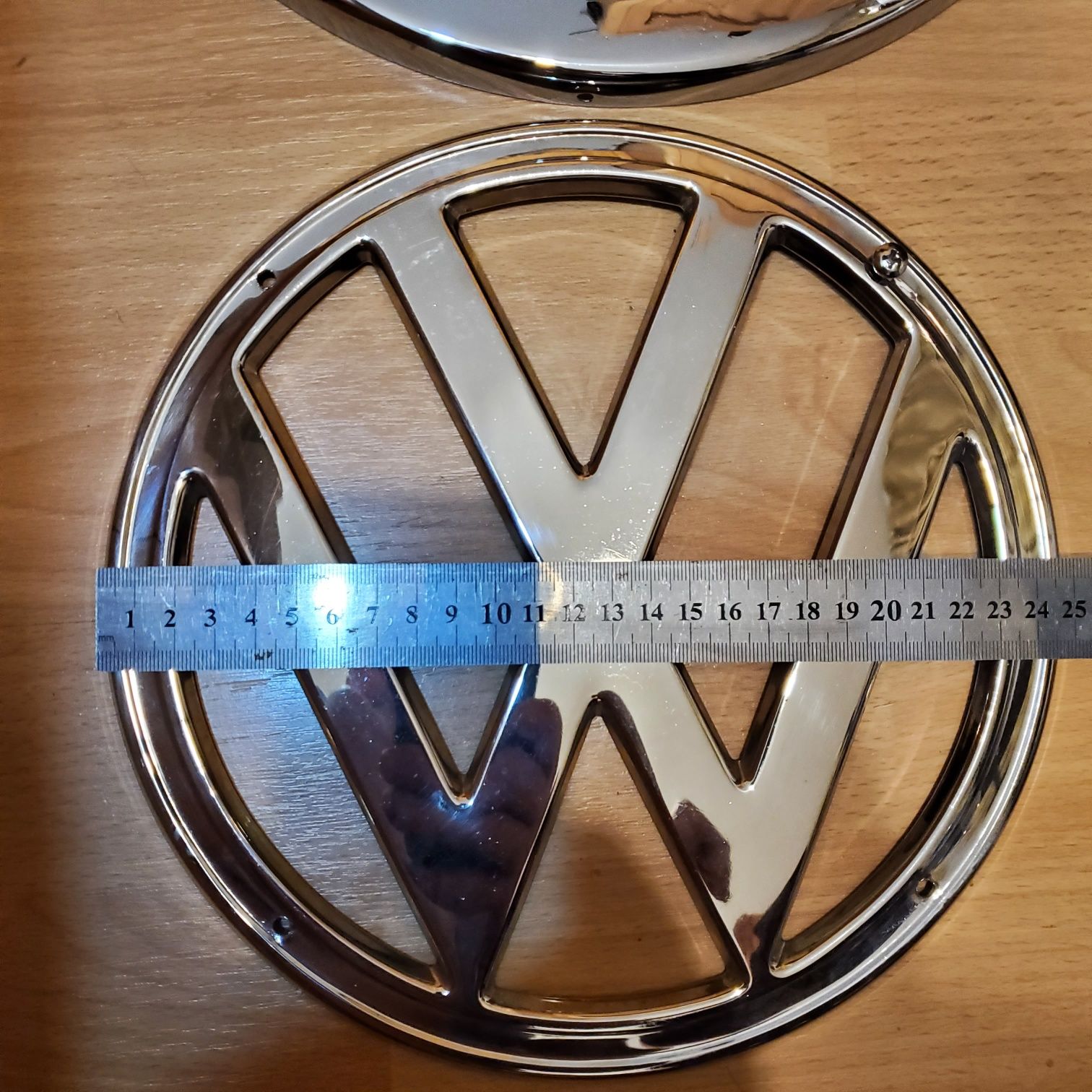 Emblema metalica Nichel Crom -vintage Volkswagen Van  Beetle Hippie