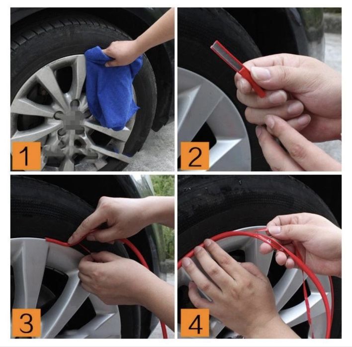 Banda protecție jante 8M (diferite culori)