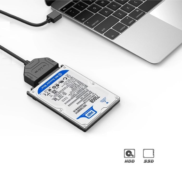 USB 3.0 Кабел за връзка към HDD/SSD SATA 22 Pin 2.5"