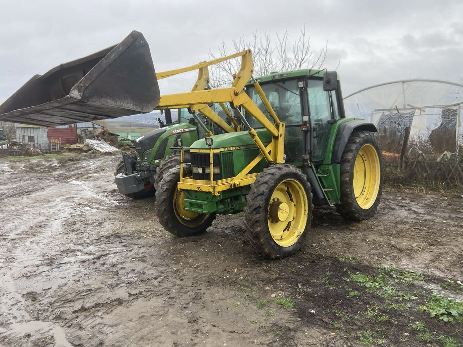John deere 6910 cu incarcator frontal si roti tehnologice